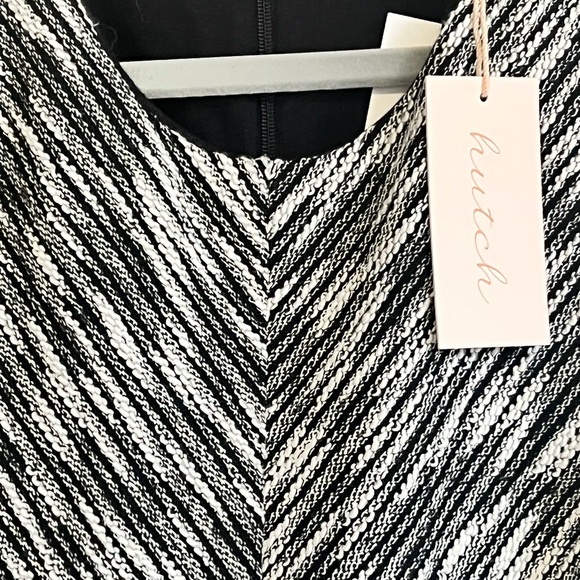Anthropologie Hutch Dress NWT Avery Fit & Flare Black White Size M BEAUTIFUL! - Picture 11 of 11